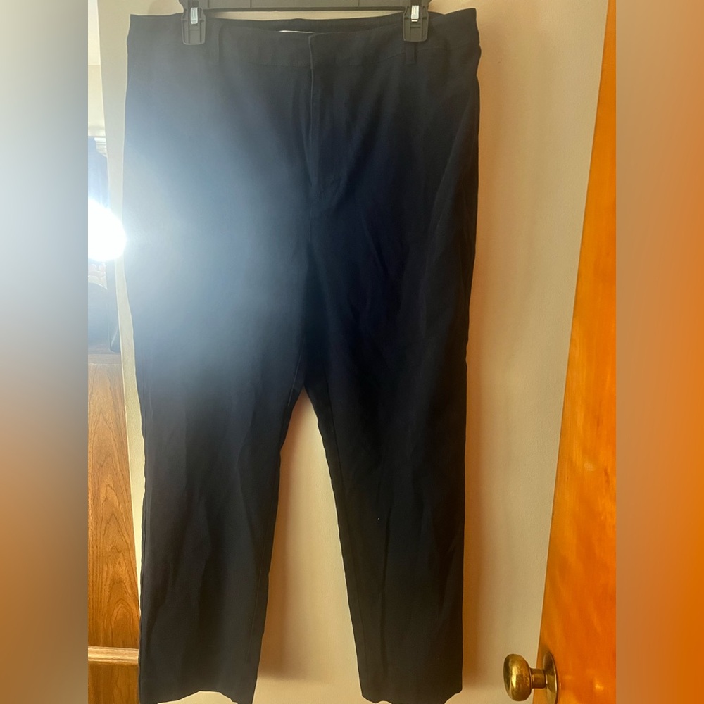 Nic + Zoe Navy Straight Leg Pant 16